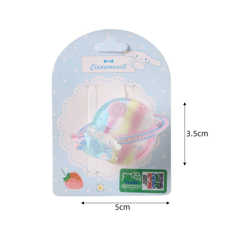 Sanrio Spaceman Dreams Planet | Hello Kitty My Melody Kuromi Cinnamoroll - Acrylic Clip KawaiiGiftLand