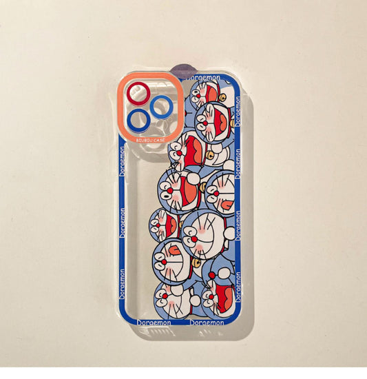 Japanese Cartoon Full Blue Robot Cat Doraemon iPhone Case 6 7 8 PLUS SE2 XS XR X 11 12 13 14 15 16 Pro Promax 12mini 13mini KawaiiGiftLand