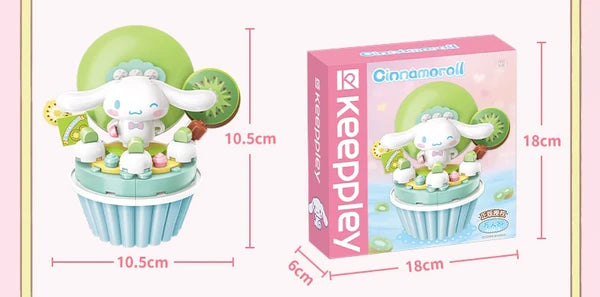 Sanrio Cinnamoroll Dessert Kiwi Cake Building Blocks Toy Collections KawaiiGiftLand