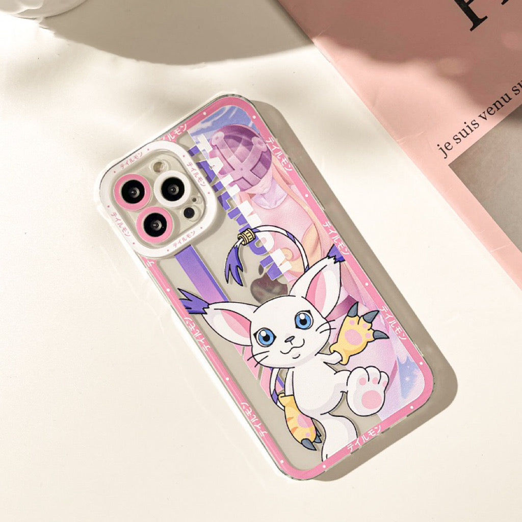 Anime Digimon Digital Monster Tailmon iPhone Case 6 7 8 PLUS SE2 XS XR X 11 12 13 14 15 16 Pro Promax 12mini 13mini KawaiiGiftLand