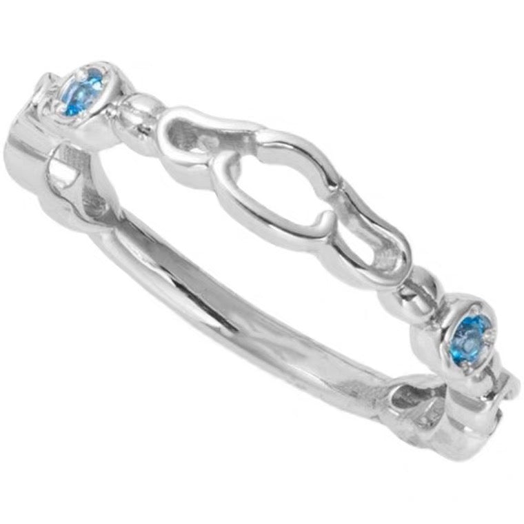 Sanrio Cinnamoroll with Blue Stone 925 Sterling Silver Ring with Ring Box KawaiiGiftLand