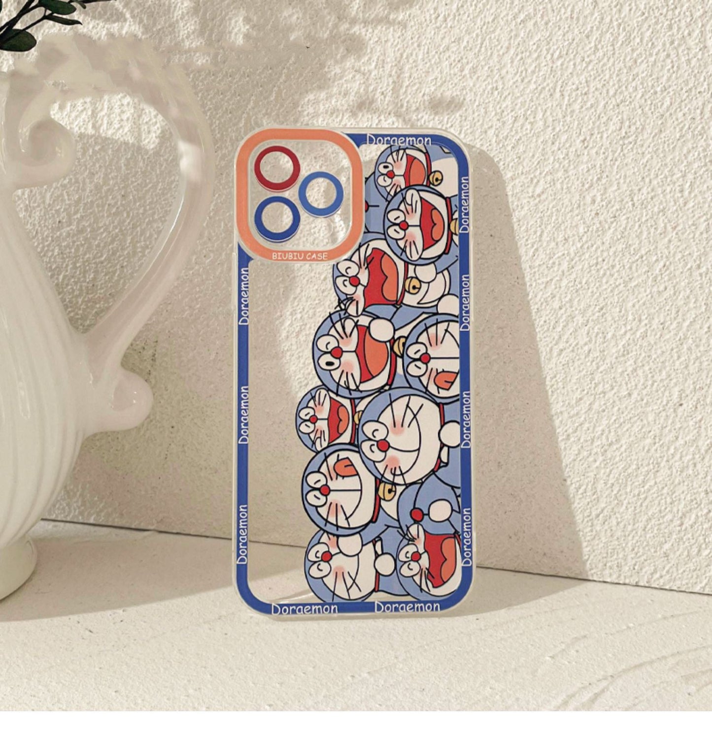 Japanese Cartoon Full Blue Robot Cat Doraemon iPhone Case 6 7 8 PLUS SE2 XS XR X 11 12 13 14 15 16 Pro Promax 12mini 13mini KawaiiGiftLand