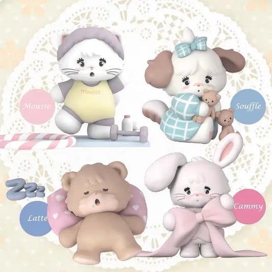Mystery Blind Box Mikko illustration Dress Up Version Bear Latte Dog Souffie Kitten Mousse Rabbit Cammy Collectable Toys