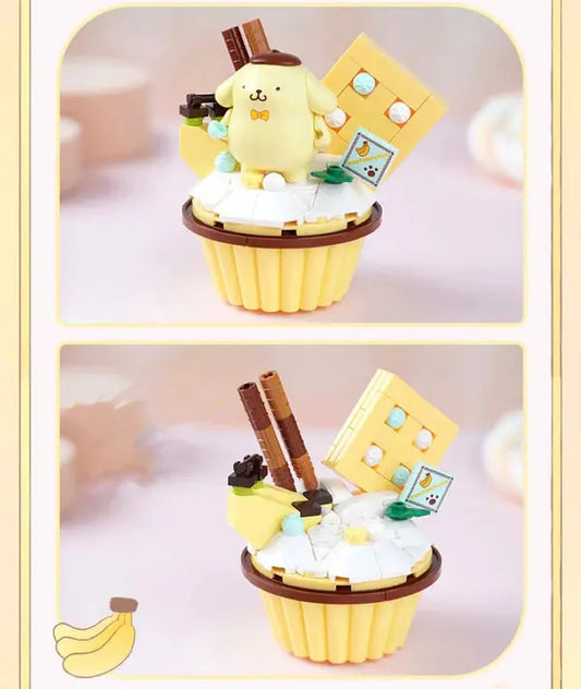Sanrio Pompompurin Dessert Banana Cake Building Blocks Toy