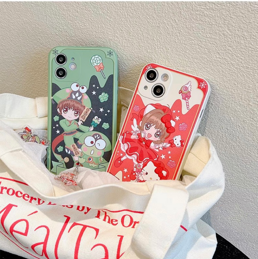 Colour CardCaptorSakura X KT KP iPhone Case 6 7 8 PLUS SE2 XS XR X 11 12 13 14 15 16 Pro Promax 12mini 13mini KawaiiGiftLand