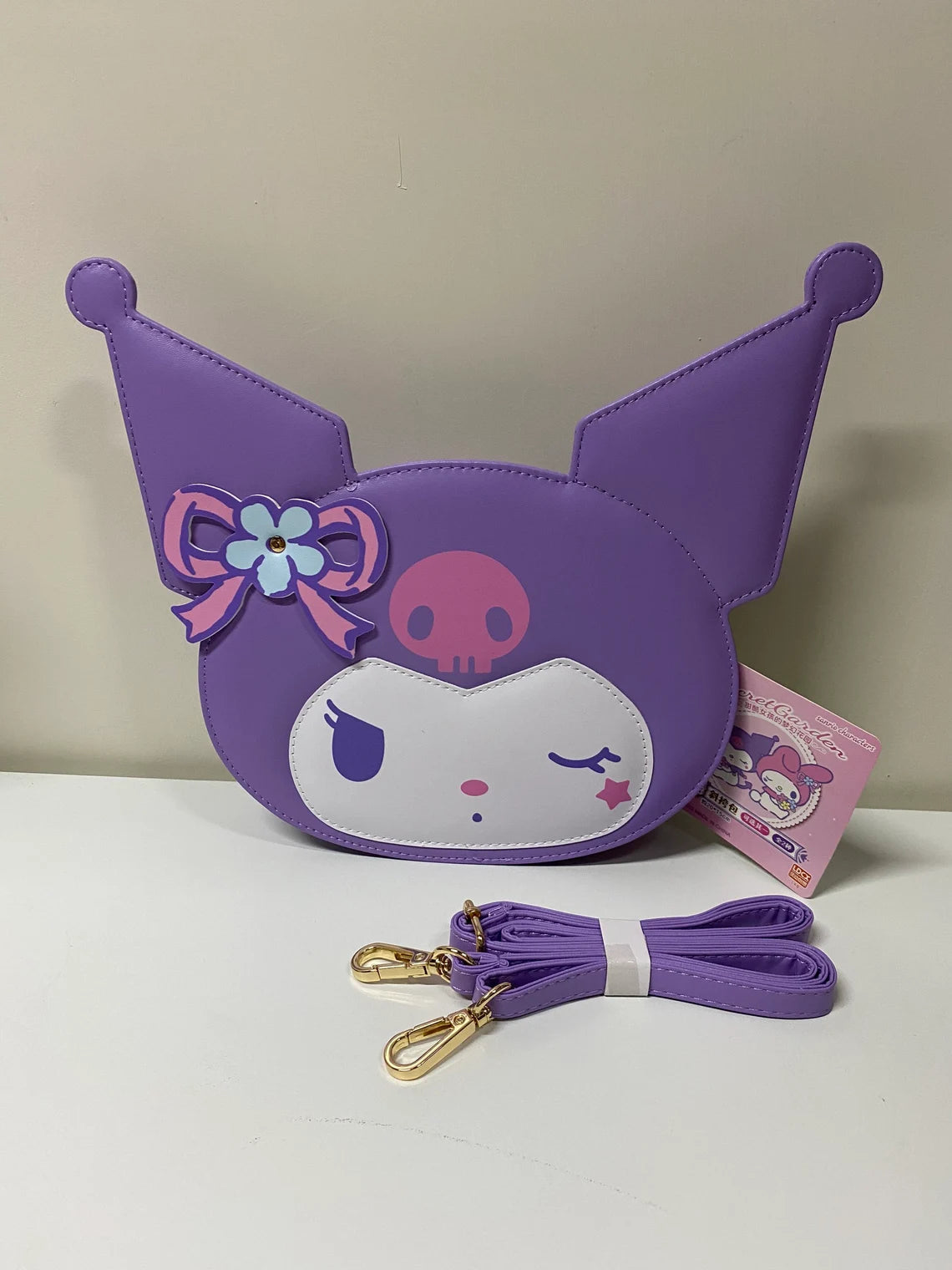  Hello Kitty and Friends Kuromi Plushie Set - Bundle with 14  Kuromi Plush Doll with Carrying Straps Plus Stickers and More