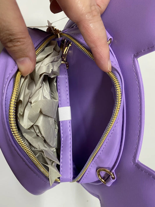 Sanrio Kuromi Purple Secret Garden Big Head Shoulder Bag KawaiiGiftLand