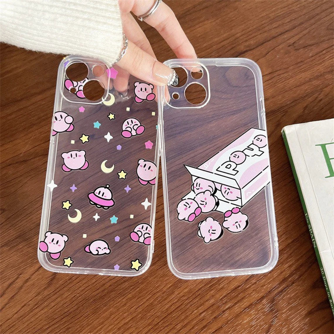 Japanese Cartoon Pink Monster Starkabi iPhone Case 6 7 8 PLUS SE2 XS XR X 11 12 13 14 15 16 Pro Promax 12mini 13mini KawaiiGiftLand