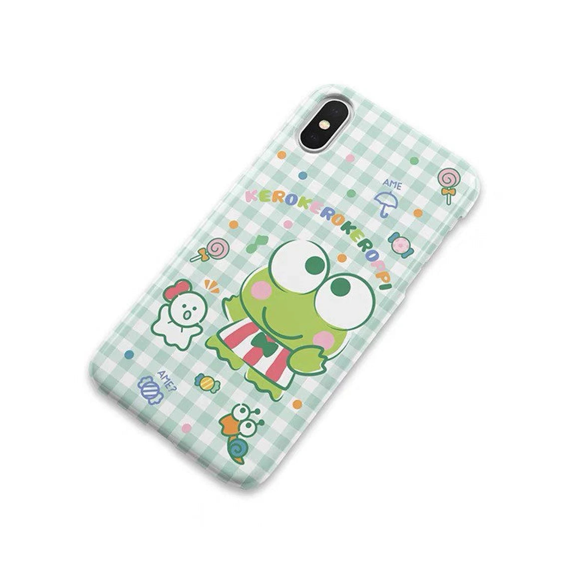 Japanese Cartoon Keroppi with friends Green iPhone Case PLUS XS XR X 11 12 13 14 15 Pro Promax KawaiiGiftLand