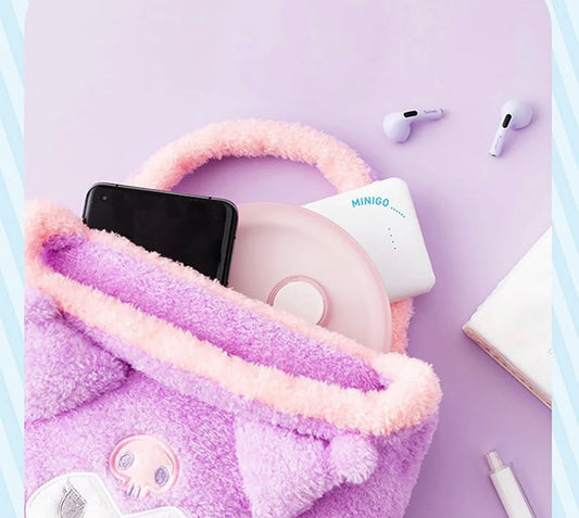 Sanrio Double Face My Melody & Kuromi - Cinnamoroll & Pochacco Fluffy Hand Tote Bag KawaiiGiftLand