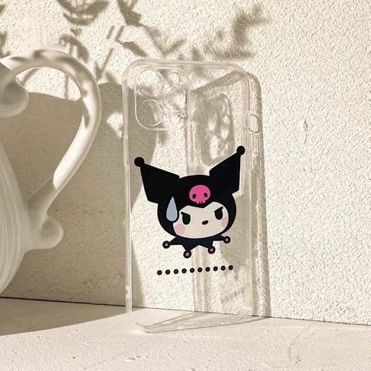 Japanese Cartoon KU Speechless iPhone Case 6 7 8 PLUS SE2 XS XR X 11 12 13 14 15 16 Pro Promax 12mini 13mini KawaiiGiftLand