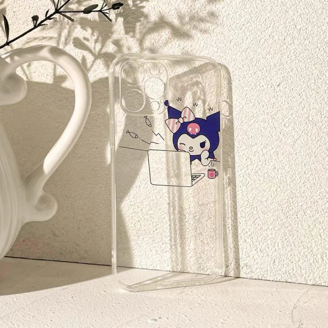 Japanese Cartoon KU Working Happily iPhone Case 6 7 8 PLUS SE2 XS XR X 11 12 13 14 15 16 Pro Promax 12mini 13mini KawaiiGiftLand