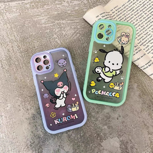 Japanese Cartoon Heart Eyes KU & Dancing PC iPhone Case PLUS 11 12 13 14 Pro Promax KawaiiGiftLand