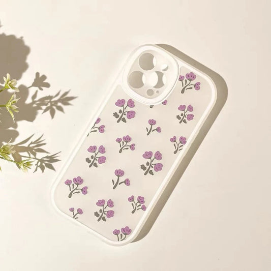 Little Purple Flower Floral Mori iPhone Case 6 7 8 PLUS SE2 XS XR X 11 12 13 14 Pro Promax 12mini 13mini KawaiiGiftLand