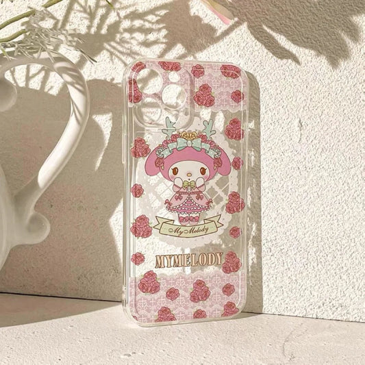 Japanese Cartoon Lolita My Melody iPhone Case 6 7 8 PLUS SE2 XS XR X 11 12 13 14 15 16 Pro Promax 12mini 13mini KawaiiGiftLand