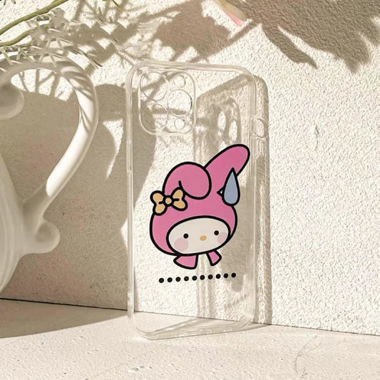 Japanese Cartoon MM Speechless iPhone Case 6 7 8 PLUS SE2 XS XR X 11 12 13 14 15 16 Pro Promax 12mini 13mini KawaiiGiftLand
