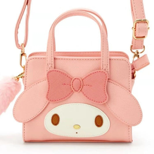 Sanrio My Melody Big Head Pink Shoulder Bag Japan KawaiiGiftLand