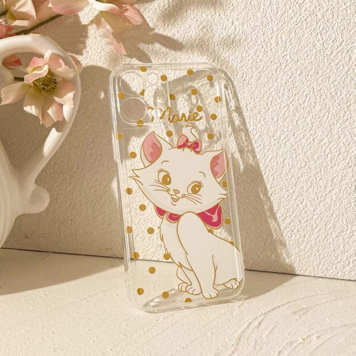 Marie White Cat iPhone Case 6 7 8 PLUS SE2 XS XR X 11 12 13 14 15 16 Pro Promax 12mini 13mini KawaiiGiftLand