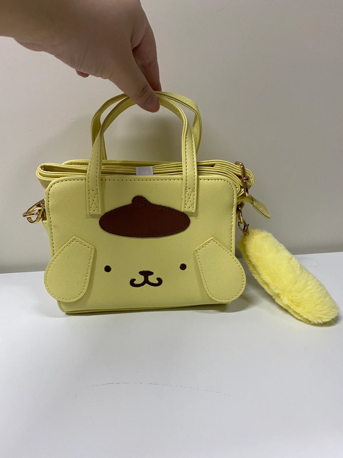 Sanrio Pompompurin Big Head Yellow Shoulder Bag Japan KawaiiGiftLand