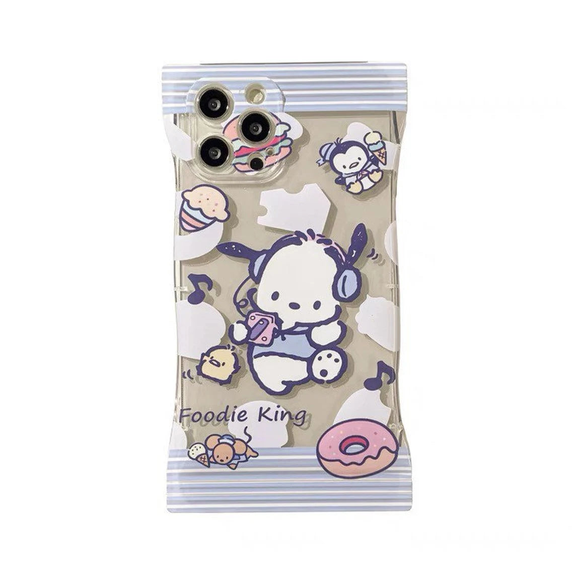 Japanese Cartoon PC Foodie King Snack Packing iPhone Case XS XR 11 12 13 14 Pro Promax KawaiiGiftLand