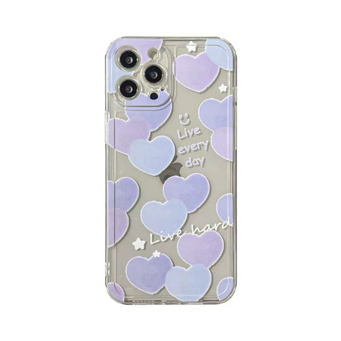 Full Purple Hearts iPhone Case 6 7 8 PLUS SE2 XS XR X 11 12 13 14 15 Pro Promax 12mini 13mini KawaiiGiftLand
