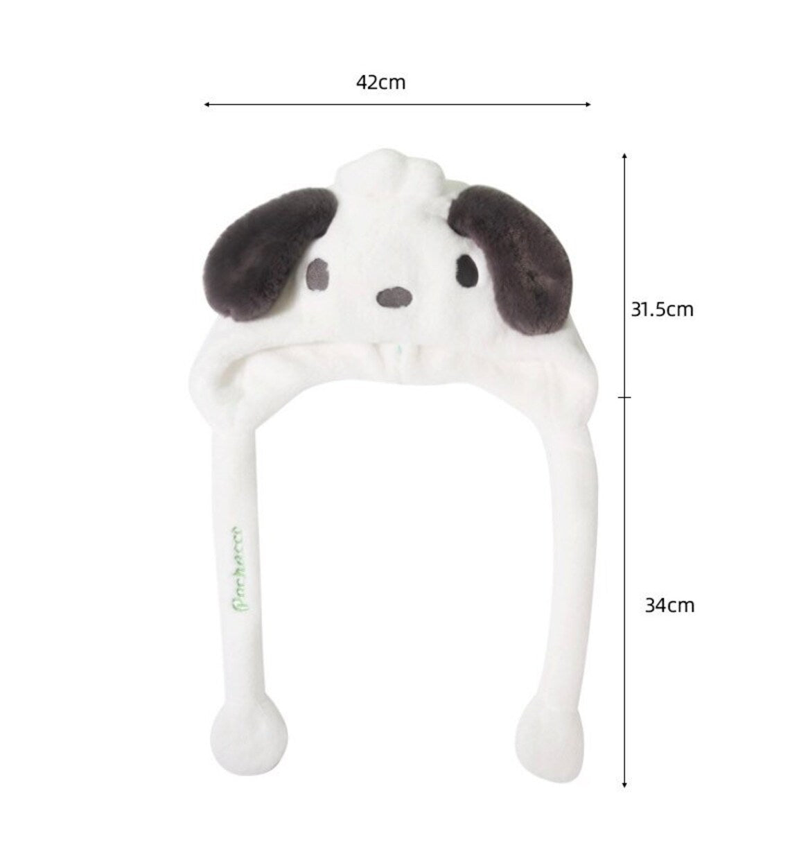 Sanrio Pochacco Hat Ear can Move Winter Warm Accessory Outfits KawaiiGiftLand