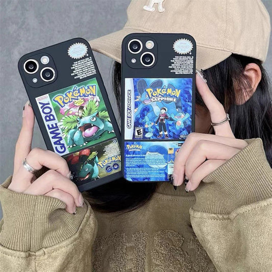 Pokémon Game Cover Pikachu Fire iPhone Case 6 7 8 PLUS SE2 XS XR X 11 12 13 14 15 16 Pro Promax 12mini 13mini KawaiiGiftLand