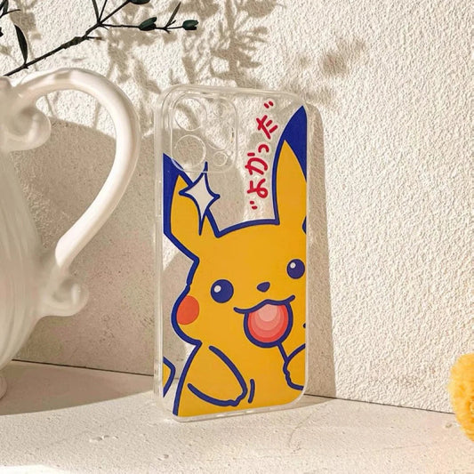 Pokémon Pikachu Lolipop iPhone Case 6 7 8 PLUS SE2 XS XR X 11 12 13 14 15 16 Pro Promax 12mini 13mini KawaiiGiftLand
