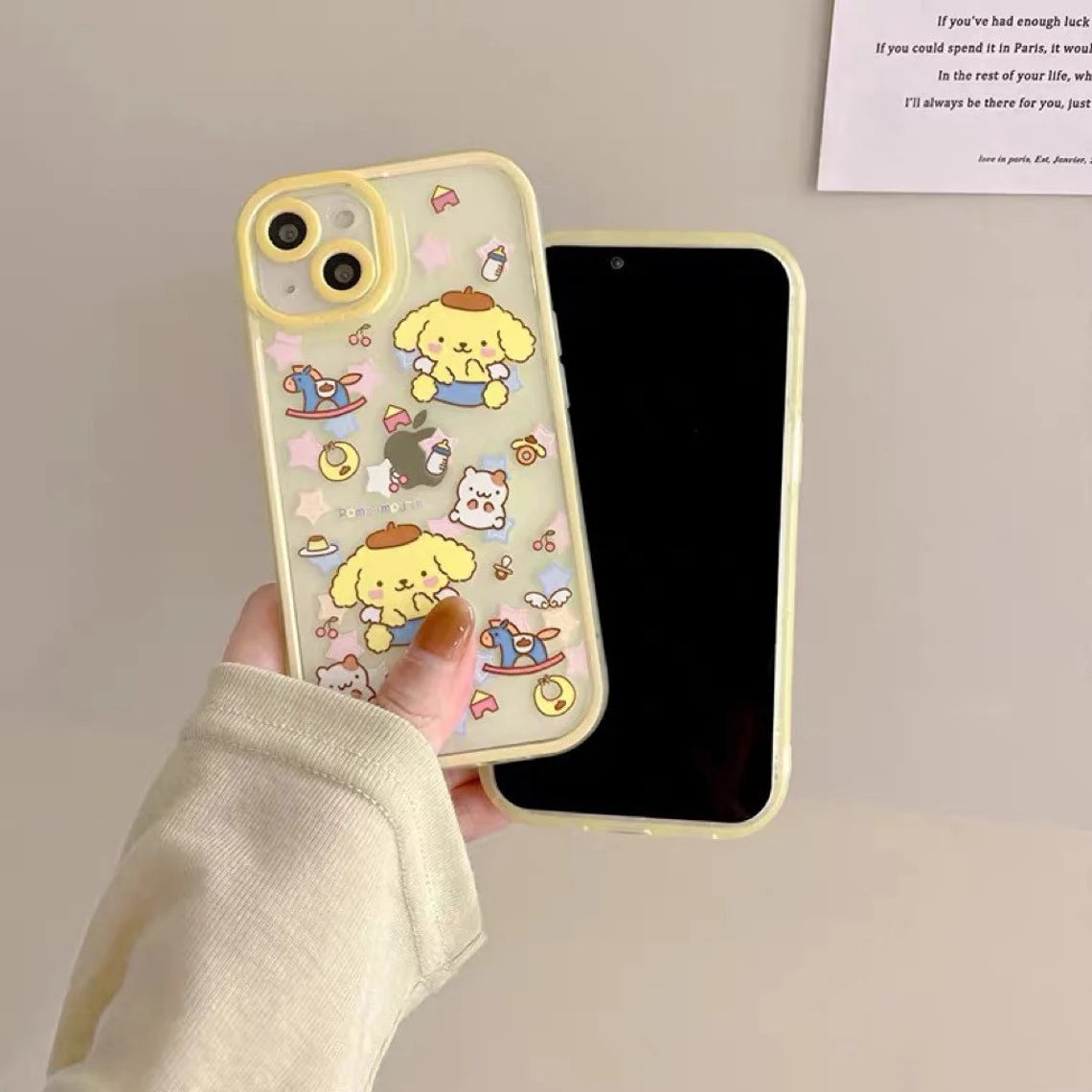 Japanese Cartoon PN Angel Baby Yellow Soft iPhone iPhone Case X XS 11 12 13 Pro Promax KawaiiGiftLand