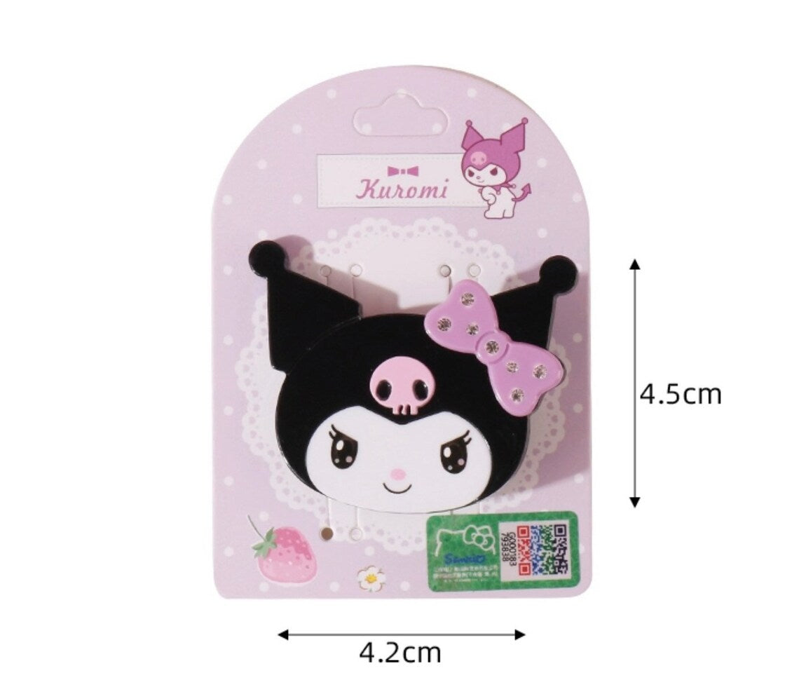 Sanrio Big Head Bling Bling Hair Clip Hello Kitty My Melody Cinnamoroll KawaiiGiftLand