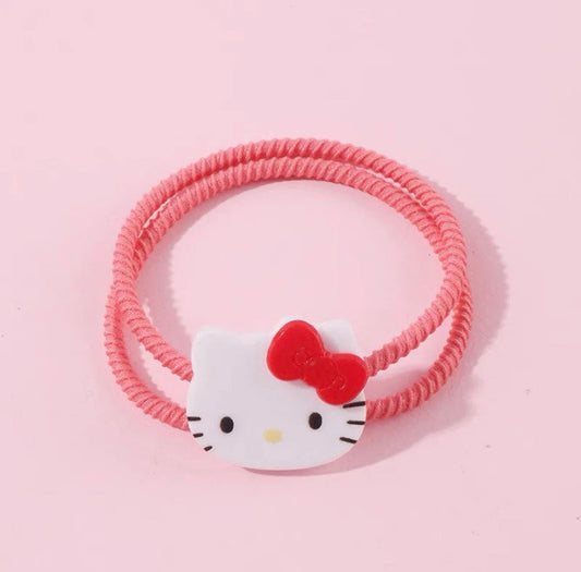 Sanrio Big Head Acrylic Hair Tie Hello Kitty My Melody Cinnamoroll Kuromi Pochacco KawaiiGiftLand