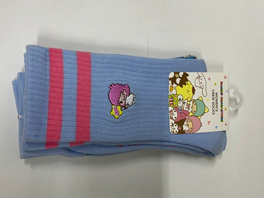 Set of 2 Little Twin Stars Monday Socks Sanrio KawaiiGiftLand