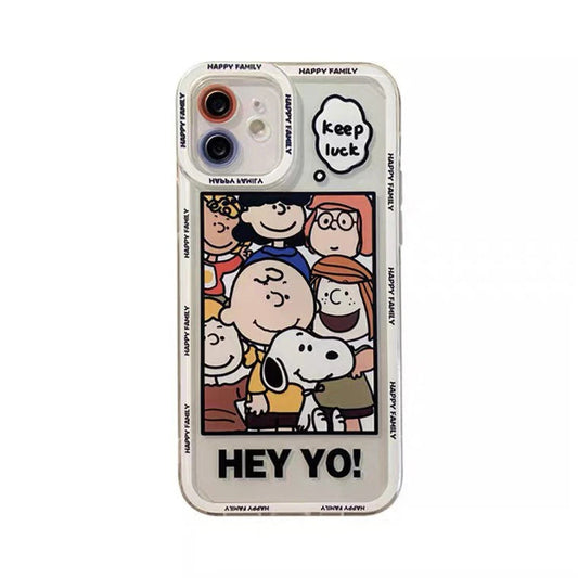 Cartoon Design Cute White Dog and Friends Charlie Sally Linus Keep Luck iPhone Case 6 7 8 PLUS SE2 XS XR X 11 12 13 14 15 16 Pro Promax 12mini 13mini KawaiiGiftLand