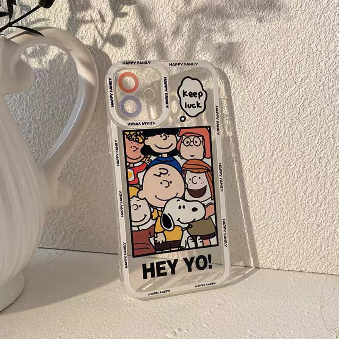 Cartoon Design Cute White Dog and Friends Charlie Sally Linus Keep Luck iPhone Case 6 7 8 PLUS SE2 XS XR X 11 12 13 14 15 16 Pro Promax 12mini 13mini KawaiiGiftLand