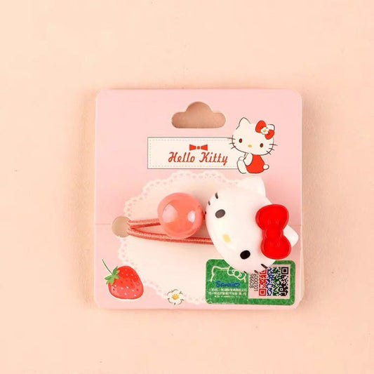 Sanrio Big Head Hair Tie Hello Kitty My Melody Kuromi Cinnamoroll Pompompurin KawaiiGiftLand