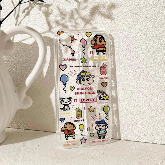 Japanese Cartoon 2D Print Crayon Boy iPhone Case 6 7 8 PLUS SE2 XS XR X 11 12 13 14 15 16 Pro Promax 12mini 13mini KawaiiGiftLand