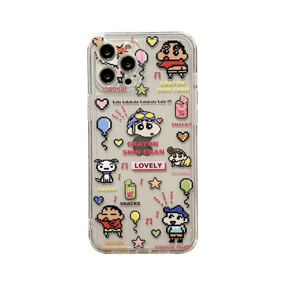 Japanese Cartoon 2D Print Crayon Boy iPhone Case 6 7 8 PLUS SE2 XS XR X 11 12 13 14 15 16 Pro Promax 12mini 13mini KawaiiGiftLand