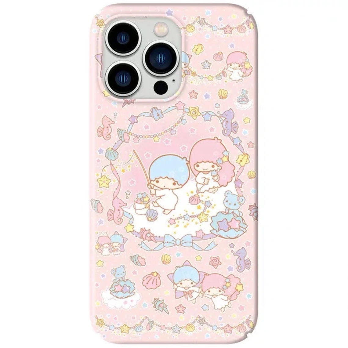Little Twin Stars Shells Party iPhone Case PLUS XS XR X 11 12 13 14 15 16 Pro Promax KawaiiGiftLand