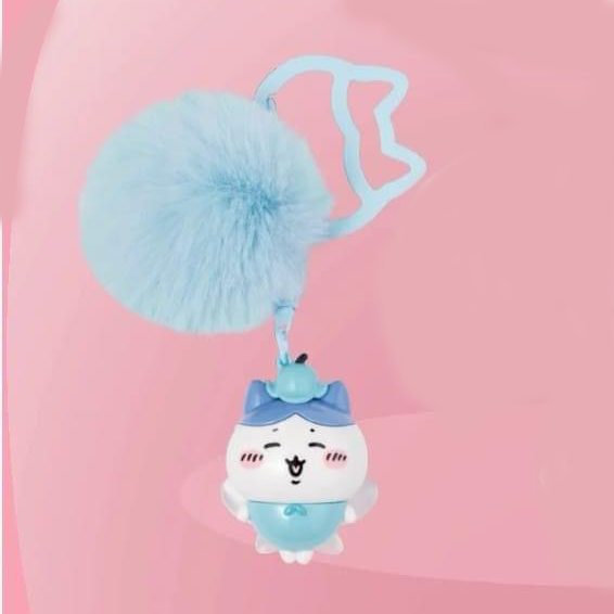 ChiiKawa X Miniso | ChiiKawa Hachiware Usagi Flower Fairy Light Pom Keychain - Kawaii Doll Keychain