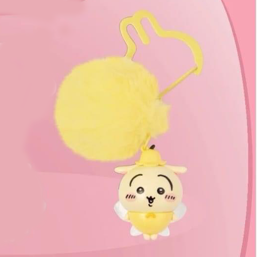 ChiiKawa X Miniso | ChiiKawa Hachiware Usagi Flower Fairy Light Pom Keychain - Kawaii Doll Keychain