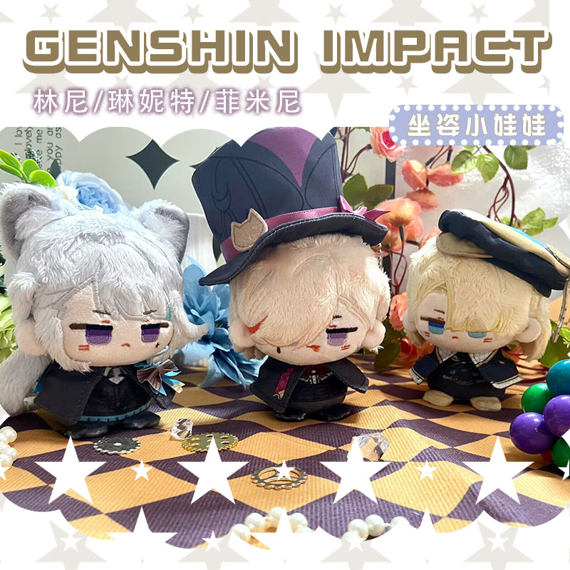 Game Character Genshin Keychain | Lyney Lynette Freminet Cute Kawaii 12cm Doll - Cute Kawaii Item