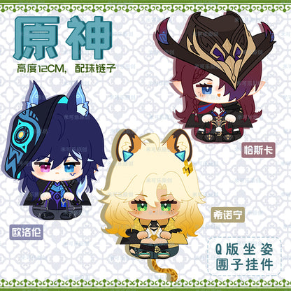 Game Character Genshin Keychain | Xilonen Chasca Ororon Cute Kawaii 12cm Doll - Cute Kawaii Item