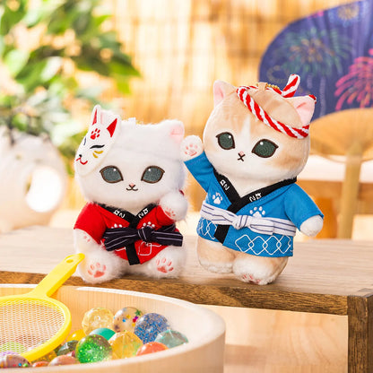 Japan Mofusand | Festival Mofusand Cat Wearing Happi Coat Cute Mascot Plush Doll Keychain - Kawaii items Room Decoration Doll