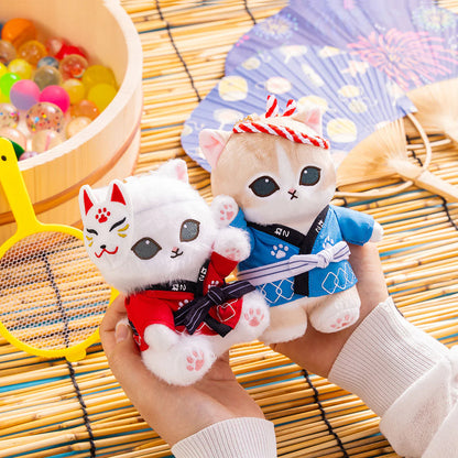 Japan Mofusand | Festival Mofusand Cat Wearing Happi Coat Cute Mascot Plush Doll Keychain - Kawaii items Room Decoration Doll