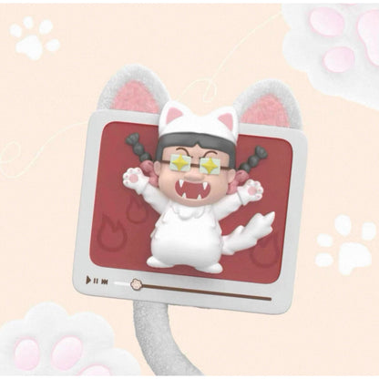 Fright Frizzed design - Chibi Maruko-chan cat-ear fridge magnet blind box figure
