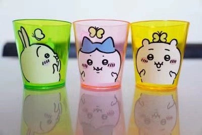 Japanese Cartoon ChiiKawa Colourful Plastic Cup | ChiiKawa Hachiware Usagi - Kawaii Room Decoration items Cute Things 