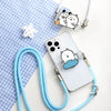 Japanese Cartoon Phone Back Clip with Phone Lanyard | Chiikawa Pink & Mint Green - for All Smart Phones (副本 2)
