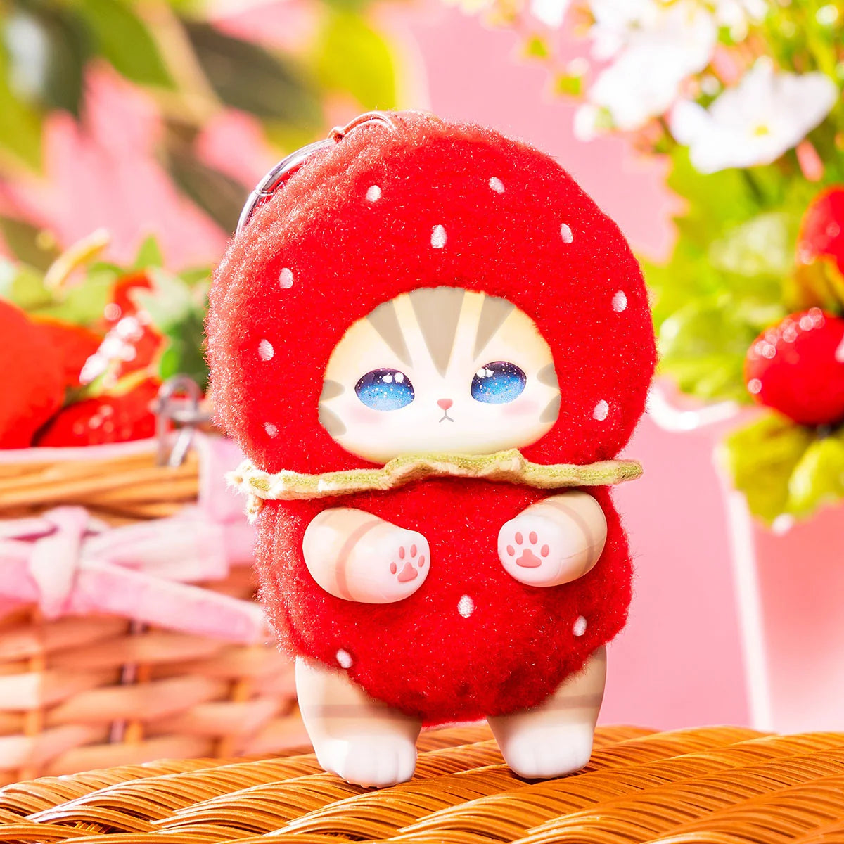 Japan Mofusand Kiramekko Fruity Kittens Series | Mofusand Cute Plush Doll with Plastic Face Keychain - Kawaii items Room Decoration Doll Mystery Box