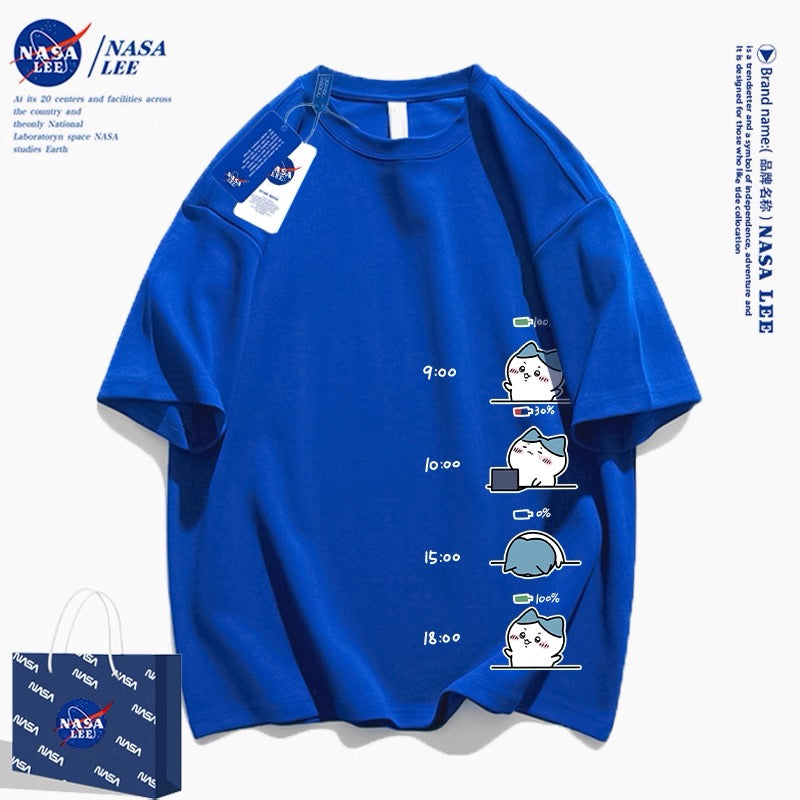 Japanese Cartoon ChiiKawa Casual Style T-Shirt Series | Hachiware Working Time - Kawaii Fashion Items