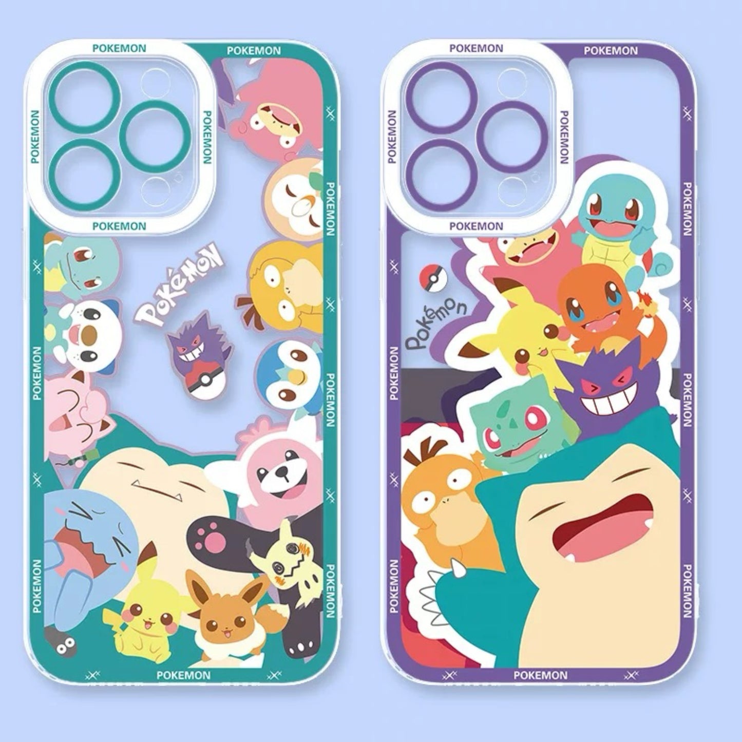 Japan Cartoon Pokemon Be with you Version | All Around you & Smile to you - iPhone Case PLUS SE2 XS XR X 11 12 13 14 15 16 16e 17 17e Pro Promax 12mini 13mini